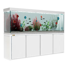 Aqua Dream 260 Gallon White and Silver Tempered Glass Aquarium