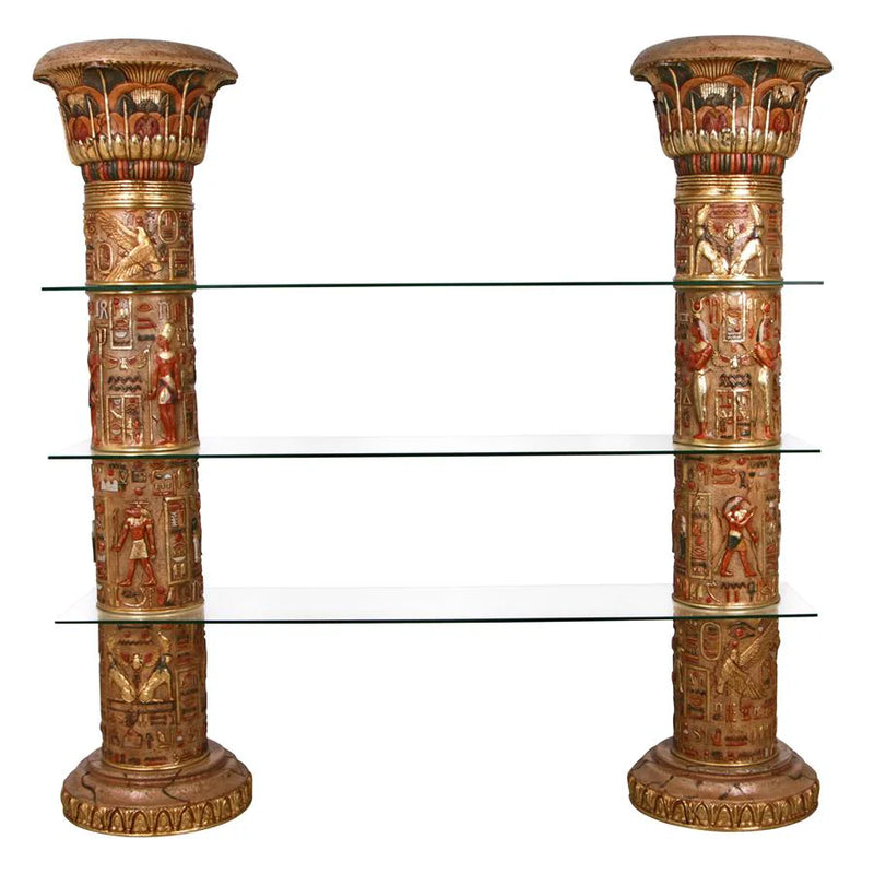 Egyptian Columns of Luxor Shelves Design Toscano