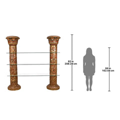 Egyptian Columns of Luxor Shelves Design Toscano