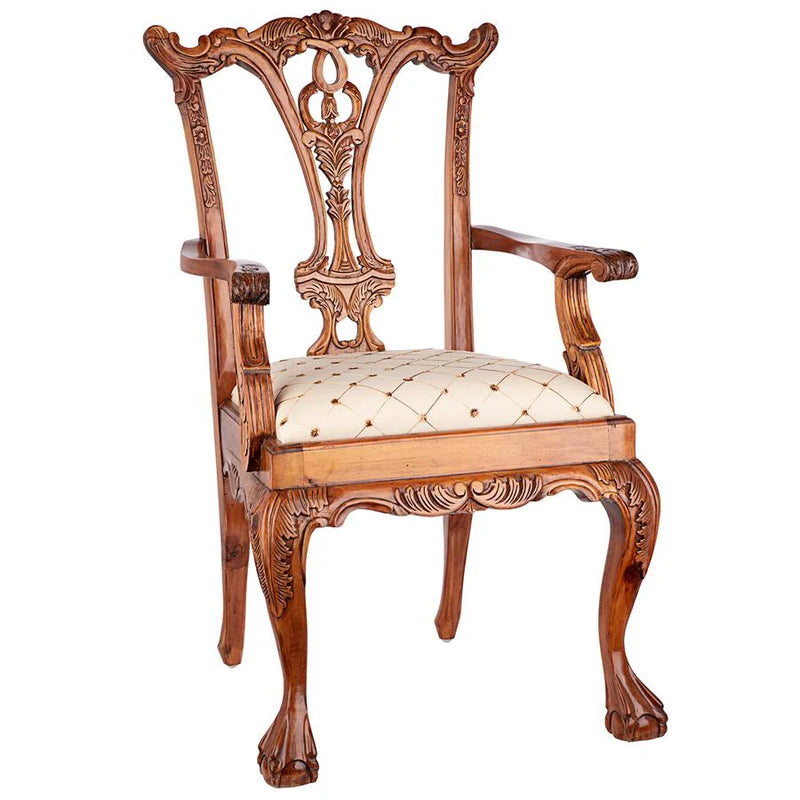 English Chippendale Armchair Design Toscano