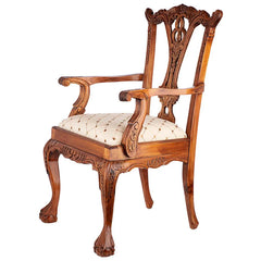 English Chippendale Armchair Design Toscano