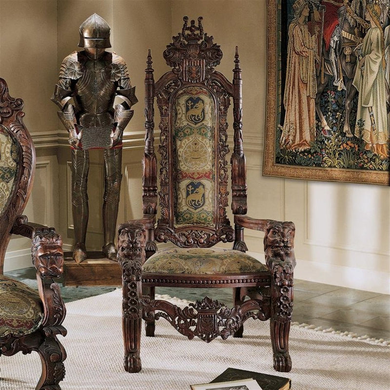 The Lord Raffles Lion Throne Chair Design Toscano