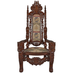 The Lord Raffles Lion Throne Chair Design Toscano