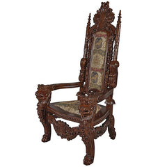 The Lord Raffles Lion Throne Chair Design Toscano