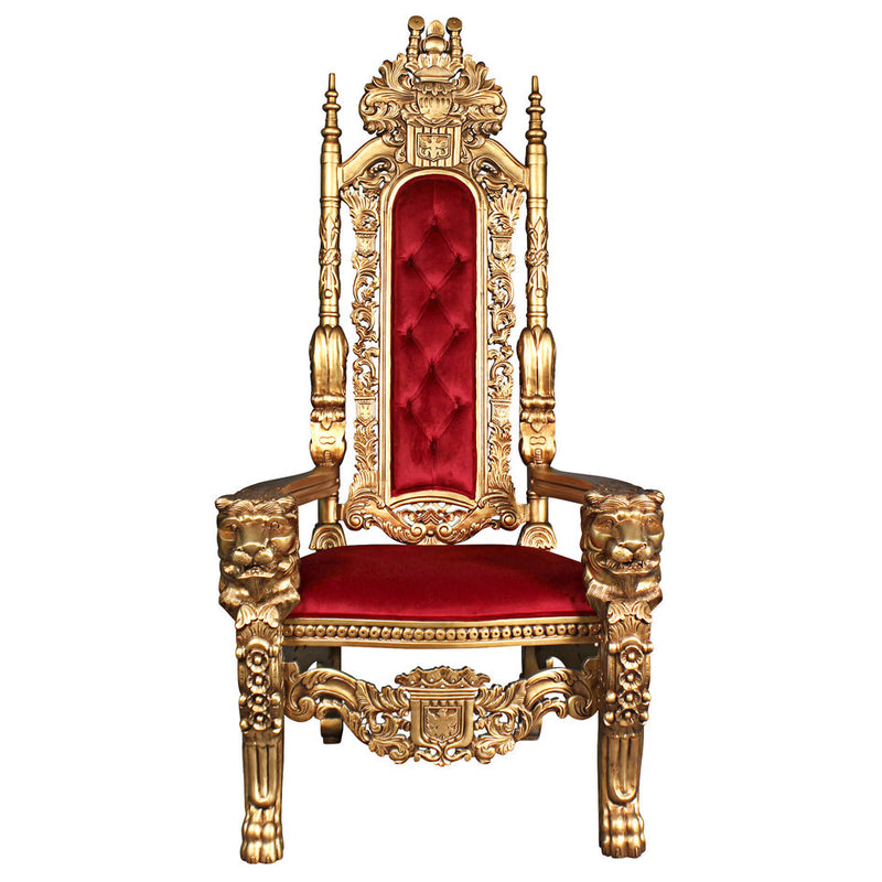 Golden Lord Raffles Lion Throne Chair Design Toscano