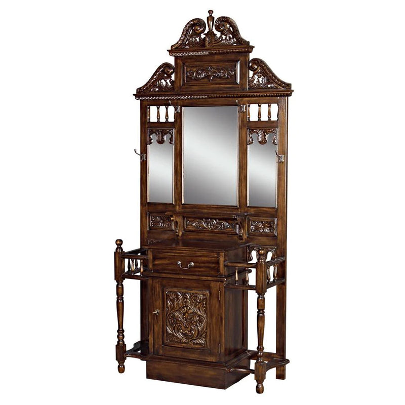 Edgeworth Manor Mahogany Hall Stand Design Toscano