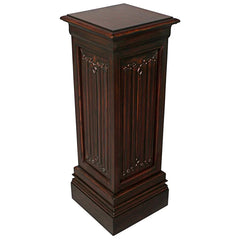 Canterbury Abbey Linen Fold Gothic Display Pedestal: Large