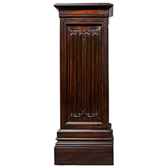 Canterbury Abbey Linen Fold Gothic Display Pedestal: Large