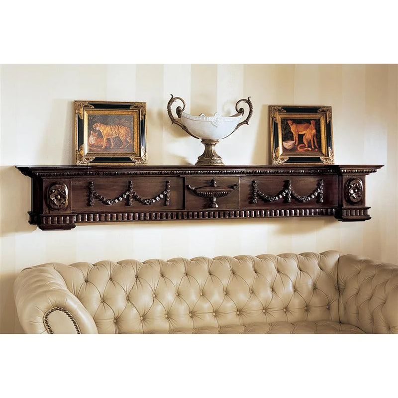 The Dunbridge Soupiere Mantel Wall Pediment Design Toscano