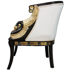 Graceful Swans Neoclassical Tub Chair Design Toscano