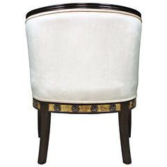 Graceful Swans Neoclassical Tub Chair Design Toscano