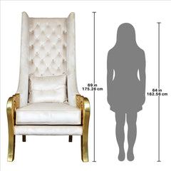 Eros Golden Winged Contemporary Throne Chair Design Toscano