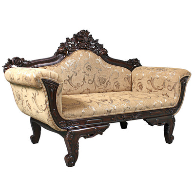 Beauchamp Victorian Parlor Settee Design Toscano