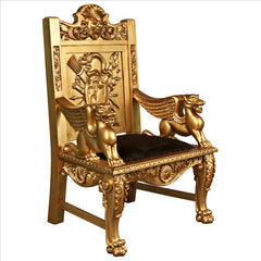 Alfred the Great Golden Throne Chair Design Toscano