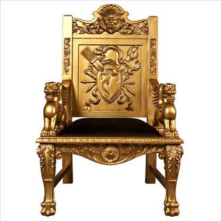 Alfred the Great Golden Throne Chair Design Toscano