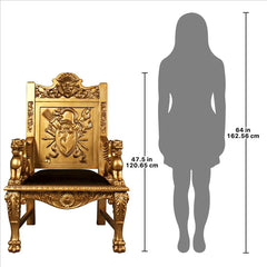 Alfred the Great Golden Throne Chair Design Toscano