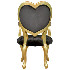 Sweetheart Victorian Heart-Backed Gilded Armchair Design Toscano