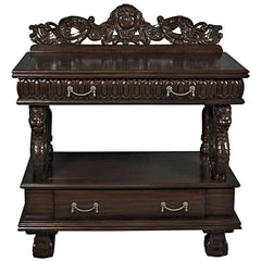 The Lord Raffles Winged Lion Buffet Table Design Toscano