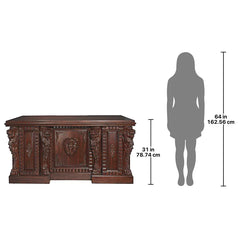 Lord Raffles Lion Executive Desk Design Toscano