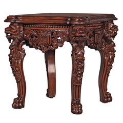 Lord Raffles Grande Hall Lion Leg Side Table Design Toscano