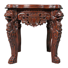 Lord Raffles Grande Hall Lion Leg Side Table Design Toscano