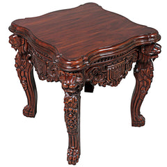 Lord Raffles Grande Hall Lion Leg Side Table Design Toscano