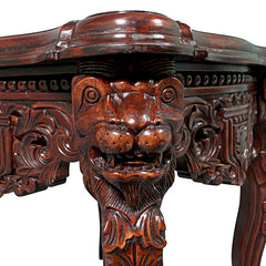 Lord Raffles Grande Hall Lion Leg Side Table Design Toscano