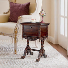 Lady Rebecca Victorian Bedside Table Design Toscano