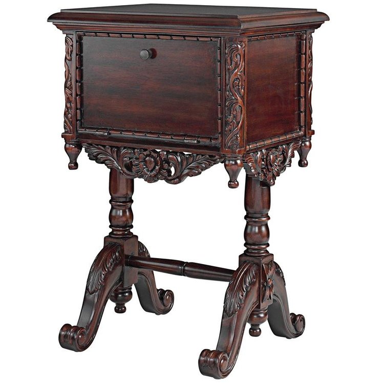 Lady Rebecca Victorian Bedside Table Design Toscano