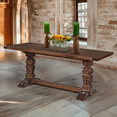 English Gothic Refectory High Table Design Toscano