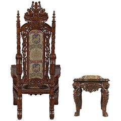 The Lord Raffles Throne and Ottoman Set Design Toscano