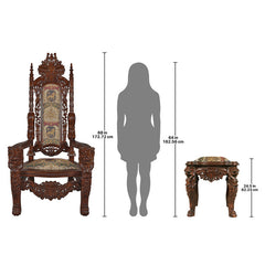 The Lord Raffles Throne and Ottoman Set Design Toscano