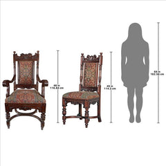 Grand Classic Edwardian Dining Chairs: Set of Six (2 Armchairs, 4 Side Chairs) Design Toscano