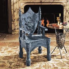 The Dragon of Upminster Castle Throne Chair Design Toscano