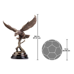 Eagle in Flight Quality Lost Wax Bronze Statue