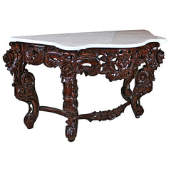 Hapsburg Marble Topped Console Table Design Toscano