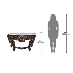 Hapsburg Marble Topped Console Table Design Toscano