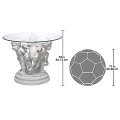 Bernini's Cherubs Glass-Top Sculptural Table Design Toscano