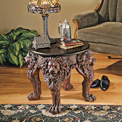 Lord Raffles Lion Leg Sculptural Gothic Side Table Design Toscano