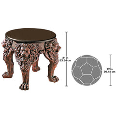 Lord Raffles Lion Leg Sculptural Gothic Side Table Design Toscano