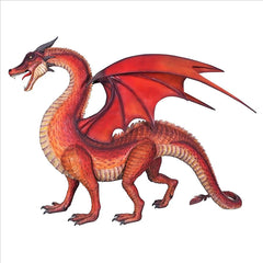 The Red Welsh Dragon Statue: Giant Design Toscano