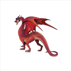 The Red Welsh Dragon Statue: Giant Design Toscano