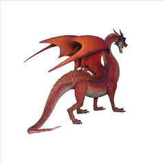 The Red Welsh Dragon Statue: Giant Design Toscano