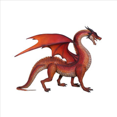 The Red Welsh Dragon Statue: Giant Design Toscano