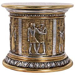 Egyptian Karnak Temple Side Table and Statuary Pedestal Design Toscano