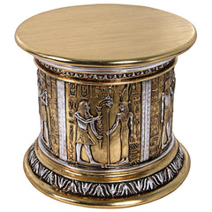 Egyptian Karnak Temple Side Table and Statuary Pedestal Design Toscano