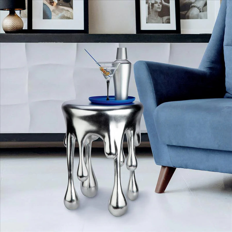 Splash Droplet Sculptural Side Table Design Toscano