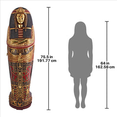 Queen Ankhesenamun Life-Size Sarcophagus Cabinet Design Toscano