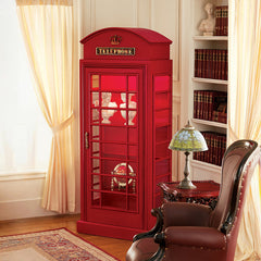 British Telephone Booth Display Cabinet Design Toscano