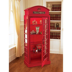 British Telephone Booth Display Cabinet Design Toscano